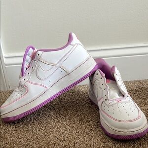 White and Pink Nike Sneakers
